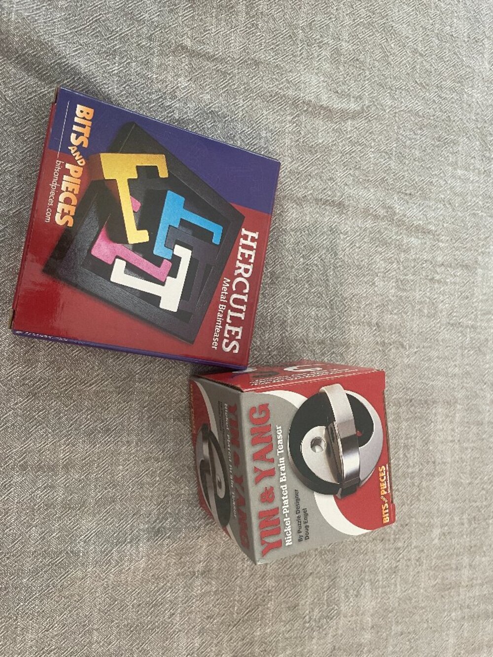 Bits & Pieces Metal Brainteaser Games Set of 2 Yin & Yang Hercules!
